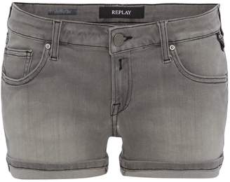 Replay Hyperflex Black Denim Shorts