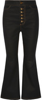 Thumbnail for your product : Ellery Pyramid Cropped Flared Jeans - Black