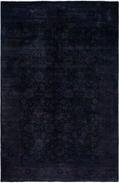 Isabelline Fine Vibrance One-of-a-Kind Hand-Knotted Area Rug - Black, 6' 1\