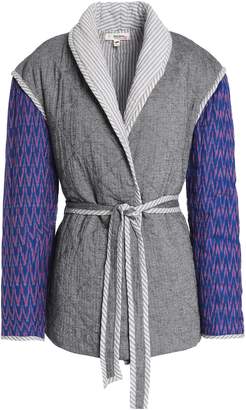 Lemlem Herringbone-paneled Printed Quilted Cotton-blend Jacket