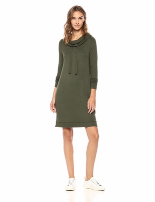 Daily Ritual Women's Supersoft Terry Funnel-Neck Dress