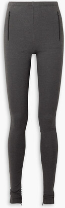 Wardrobe NYC Back Zip stretch-ponte leggings - ShopStyle Trousers