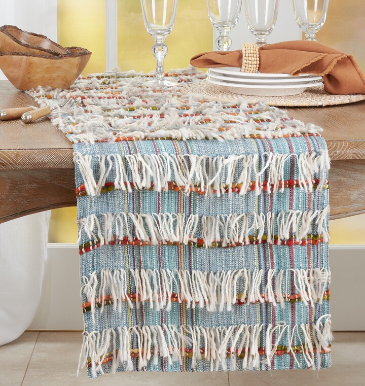 Dining Room Kitchen Rectangular Runner Ambesonne Asian Table Runner 16 X 90 Multicolor Vertical Stripes and Lattice Tile from Prehistoric Cultures 