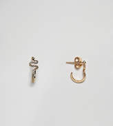 Thumbnail for your product : Shashi 18k gold plated snake huggie hoop earrings