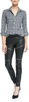 Thumbnail for your product : Blank Quilted Zip Trim Faux-Leather Moto Leggings, Black