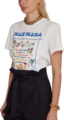 Max Mara Embroidered cotton T-shirt