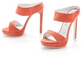 Thumbnail for your product : Jeffrey Campbell Etta Two Band Suede Mules