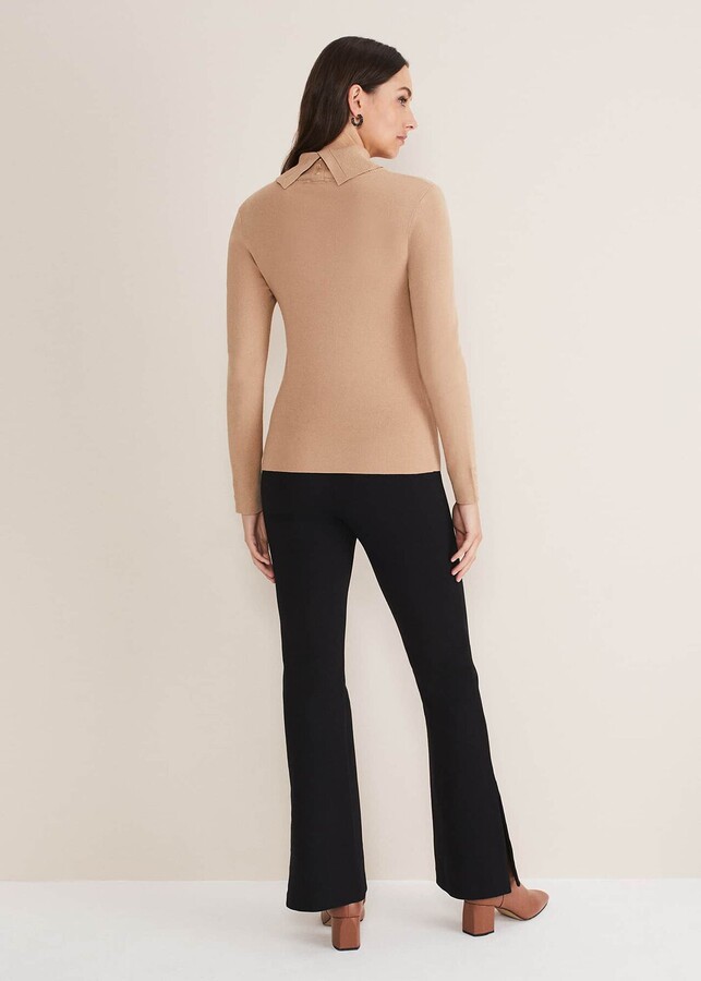 Franne Golde Ponte Slim Bootcut Trousers NEW • Franne Golde