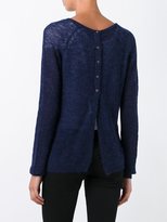 Thumbnail for your product : Sun 68 back buttoned fine knit jumper