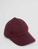 Thumbnail for your product : ASOS Baseball Cap In Burgundy Jersey