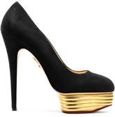 Thumbnail for your product : Charlotte Olympia Dolly Suede Platform Pumps