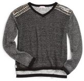 Thumbnail for your product : Design History Girl's Studded Slub-Knit Sweater
