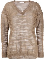 Womens Light Brown V Neck Sweater - ShopStyle
