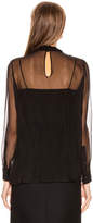 Thumbnail for your product : Valentino Tie Long Sleeve Blouse in Black | FWRD