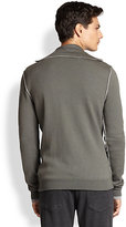 Thumbnail for your product : Armani Collezioni Wool Zip-Front Sweater