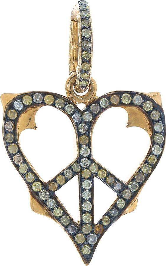 Loree Rodkin Medium Peace Heart Pendant
