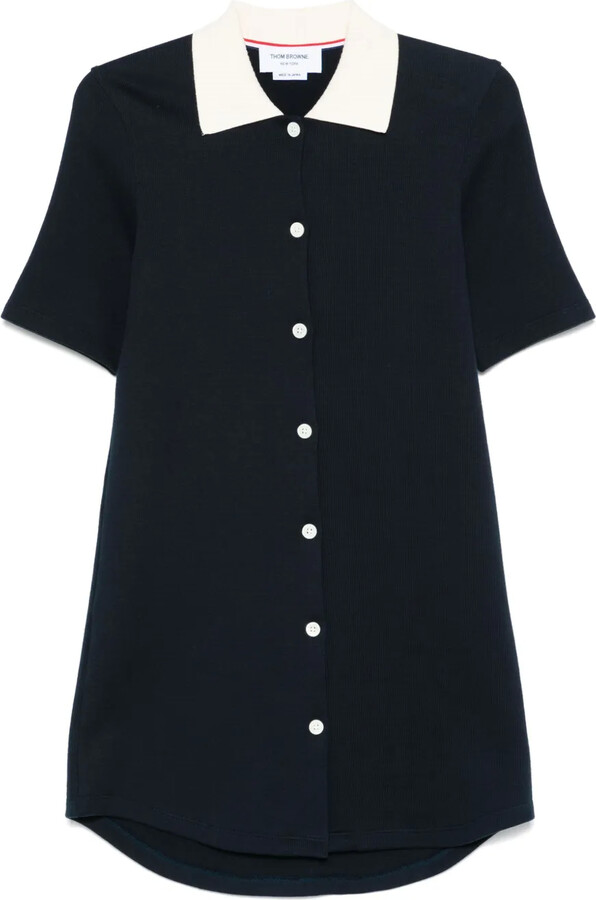 Thom Browne Fine-Ribbed Mini Dress
