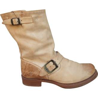 Frye \N Beige Leather Ankle boots