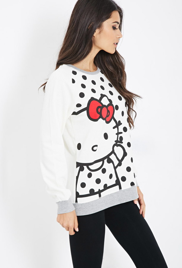 Forever 21 Hello Kitty PJ Sweatshirt - ShopStyle Pyjamas