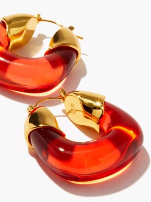 Lizzie Fortunato Organic Gold-plated Hoops - Red