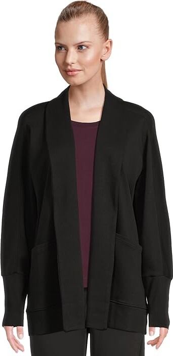 Pact Airplane Wrap Cardigan Women's Sweater Black : SM, Cotton