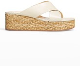 Thumbnail for your product : Marion Parke Bethany Leather Crisscross Wedge Sandals