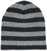 Thumbnail for your product : Alexander Wang Black/grey Wool Striped Beanie