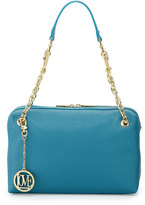 Thumbnail for your product : Love Moschino Saffiano Cow-Detail Faux-Leather Shoulder Bag, Blue