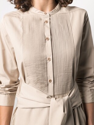 Aspesi Pleated-Bib Shirt Dress