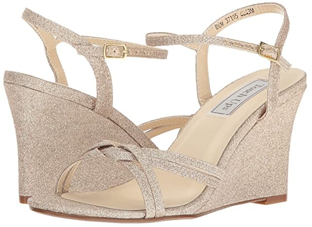 ladies sparkly wedge sandals