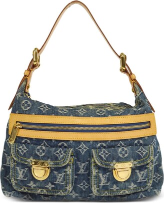Manhattan handbag Louis Vuitton Blue in Denim - Jeans - 17377129