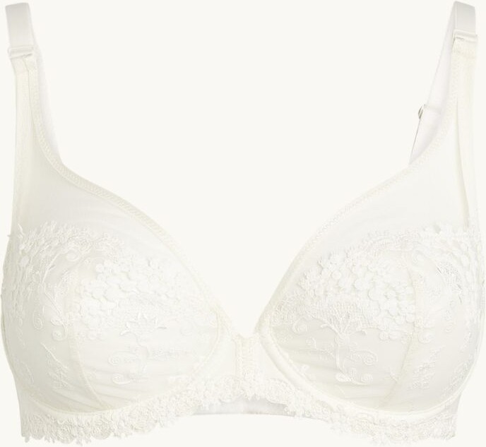 Simone Perele Embroidered Full Cup Plunge Bra - ShopStyle