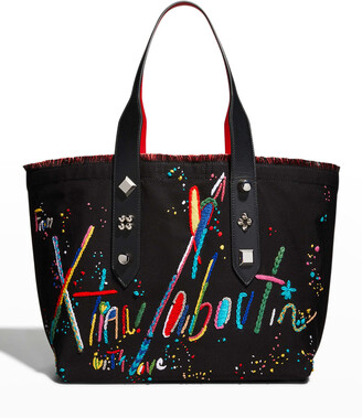 Christian Louboutin Frangibus Medium Embroidered Logo Tote Bag
