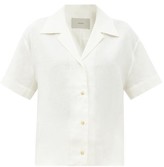 Thumbnail for your product : ASCENO Prague Short-sleeved Organic-linen Shirt - Light Yellow