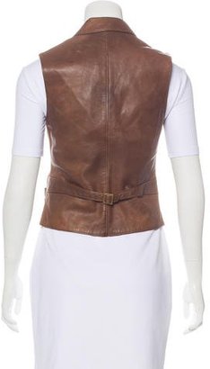 Ralph Lauren Leather Notch-lapel Vest