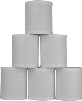 Rosecliff Heights 4'' H x 4\" W Linen Drum Candelabra Shade ( Clip on )