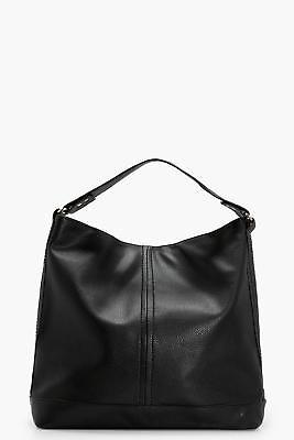 boohoo Womens Lucy Chain Detail Hobo Day Bag