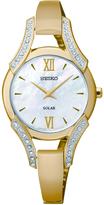Thumbnail for your product : Seiko Crystal Set Gold Tone Stainless Steel Solar Ladies Watch