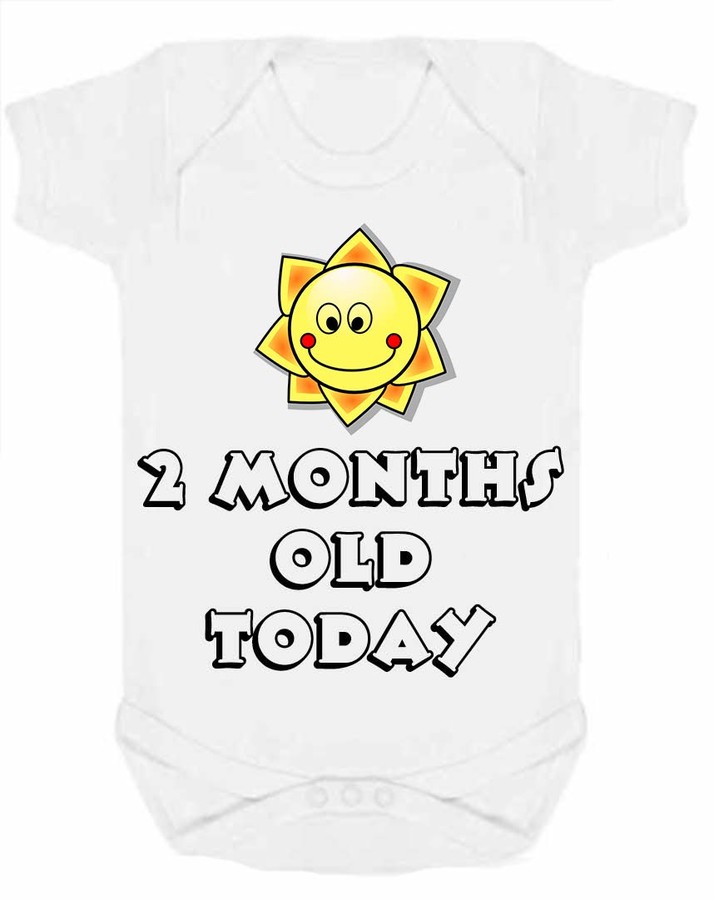 Custom Giftware Uk 2 Months Old Today Baby/Toddler Vest Grow