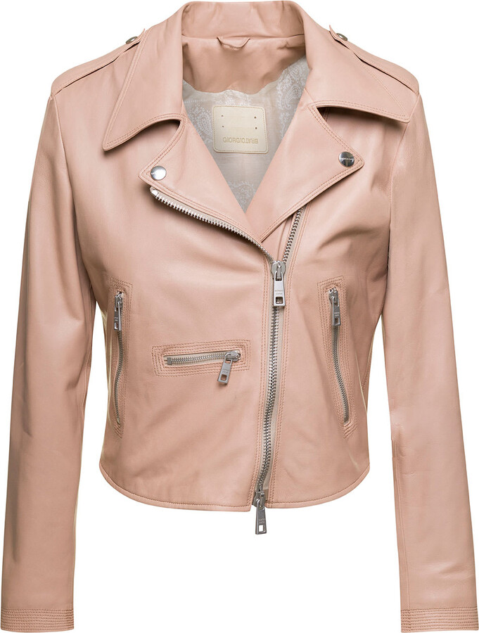 Pink Biker Jacket | ShopStyle