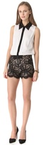 Thumbnail for your product : Alice + Olivia High Waisted Lace Shorts
