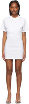 Thumbnail for your product : alexanderwang.t White Cross Draped T-Shirt Dress