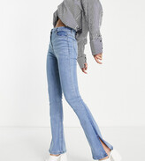 Thumbnail for your product : Parisian Tall side split flared jeans in light blue