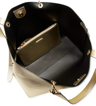 Rebecca Minkoff Stella Large Metallic Leather Shoulder Tote Bag
