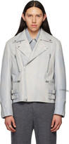 Thumbnail for your product : Jil Sander Blue Eldorado Leather Jacket