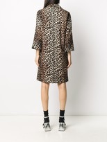 Thumbnail for your product : Ganni Leopard-Print Linen-Blend Coat