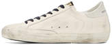 Thumbnail for your product : Golden Goose SSENSE Exclusive White and Navy Superstar Sneakers