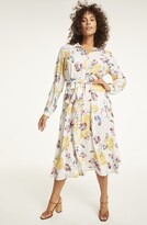 Thumbnail for your product : Halogen Long Sleeve Midi Shirtdress