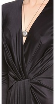 Thumbnail for your product : L'Agence Long Sleeve Deep V Dress