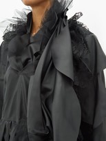 Thumbnail for your product : Comme des Garçons Comme des Garçons Scalloped-panel Technical-satin Dress - Black